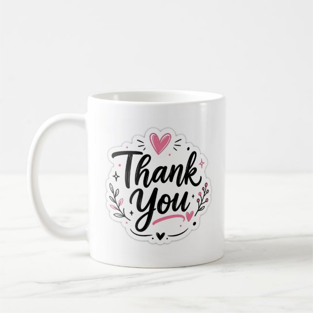 Caneca De Café Thank you  (Esquerda)