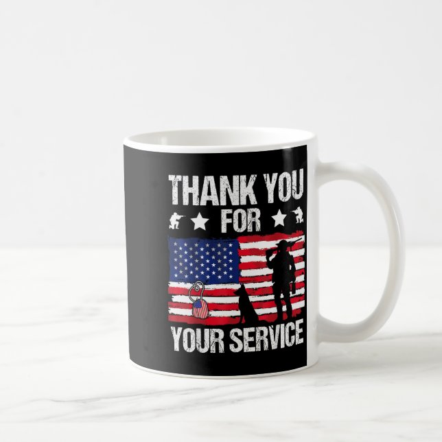 Caneca De Café Thank You For Your Service Veterans Belgian Malino (Direita)