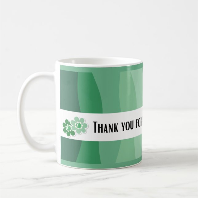 Caneca De Café Thank you Nurse - Green Theme (Esquerda)