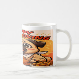 Caneca De Café  Thanksgiving Mug:  Pugsgiving Edition