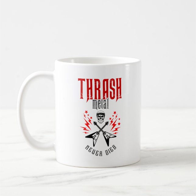 Caneca De Café Thash Metal Nunca Morre (Esquerda)