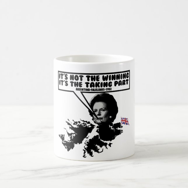 Caneca De Café Thatcher engraçada Malvinas (Centro)