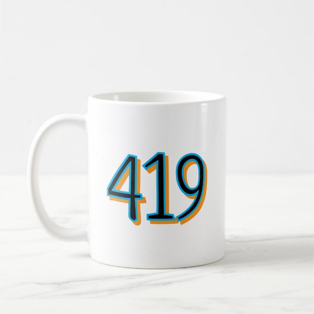 Caneca De Café The 419 - Toledo, Ohio (Esquerda)