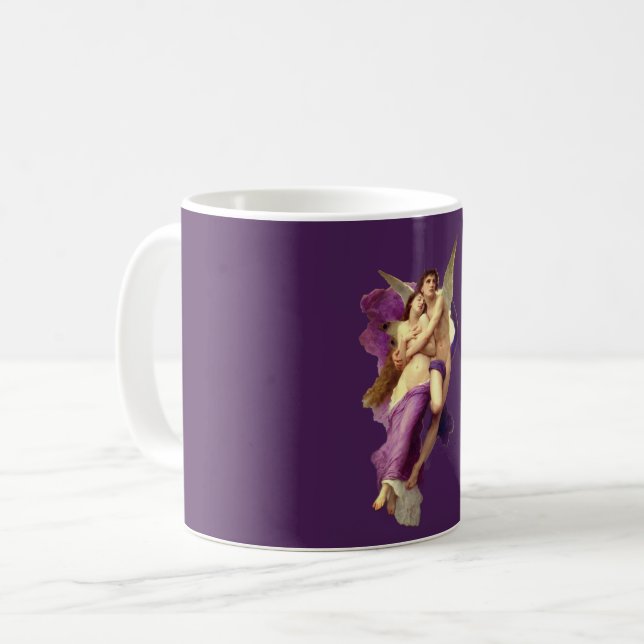 Caneca De Café The abduction of Psyche Bouguereau angel (Frente Esquerda)