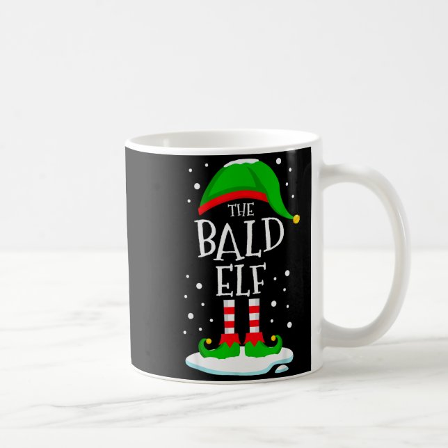 Caneca De Café The Bald Elf Christmas Family Matching Xmas Group  (Direita)