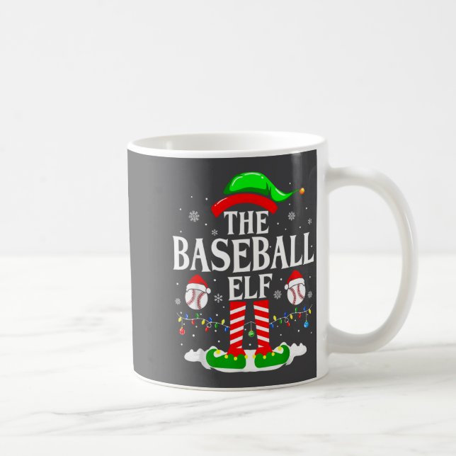 Caneca De Café The Baseball Elf Funny Christmas Srt Lovers Xmas E (Direita)