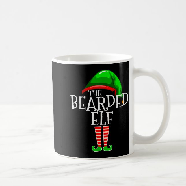 Caneca De Café The Bearded Elf Family Matching Group Christmas Be (Direita)