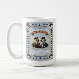 Caneca De Café The Benjamin and buttons dapper dog vintage cerami