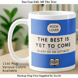 Caneca De Café The Best Is Yet To Come Retro Paperback Cover Blue
