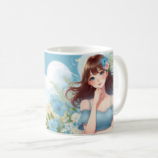 Caneca De Café The Blue-Eyed Beauty's Gaze