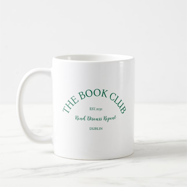 Caneca De Café The Book Club Green Crest Ler Discussão Repetir (Esquerda)