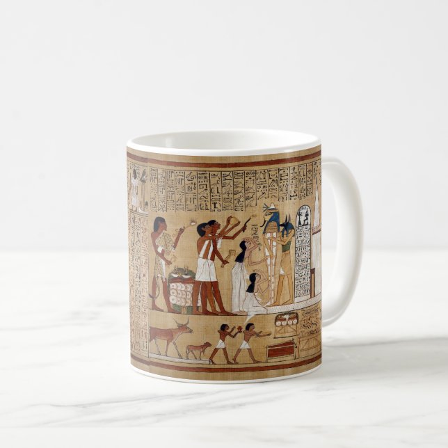 Caneca De Café The book of the dead where Anubis is depicted (Frente Esquerda)