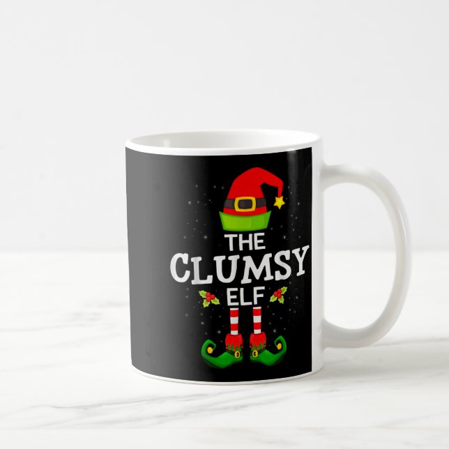 Caneca De Café The Clumsy Elf Christmas Family Matching Pajama  (Direita)
