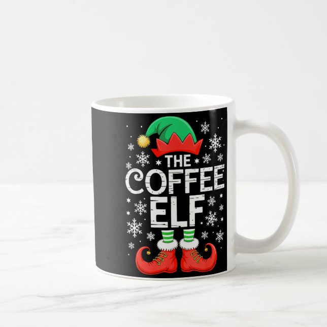 Caneca De Café The Coffee Elf Shirt Men Women Family Matching Chr (Direita)