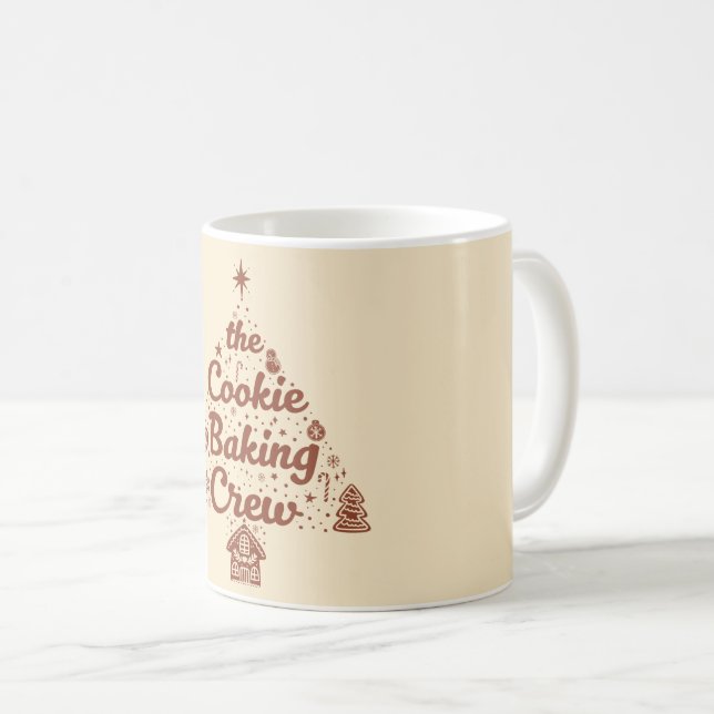 Caneca De Café The Cookie Baking Crew Christmas Tree Design (Frente Esquerda)