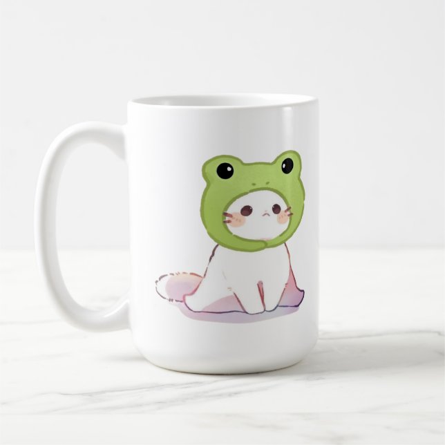 Caneca De Café The cute frog cat (Esquerda)