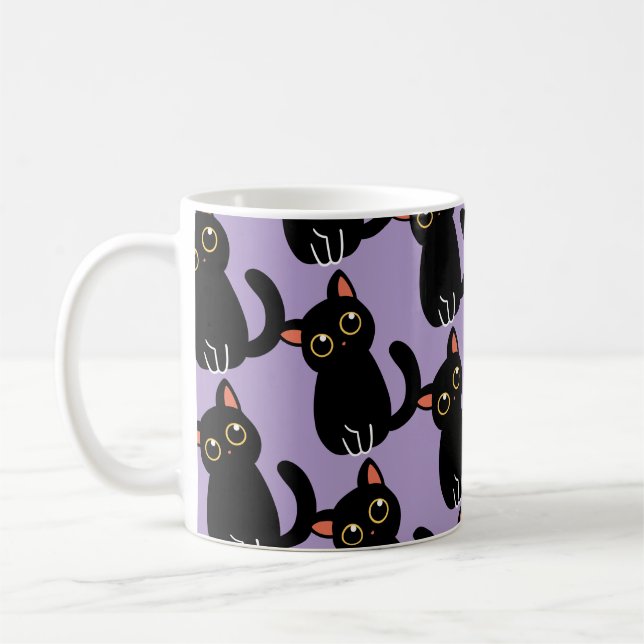 Caneca De Café The Cutest Black Cat Mug Gift For Cat Lovers (Esquerda)