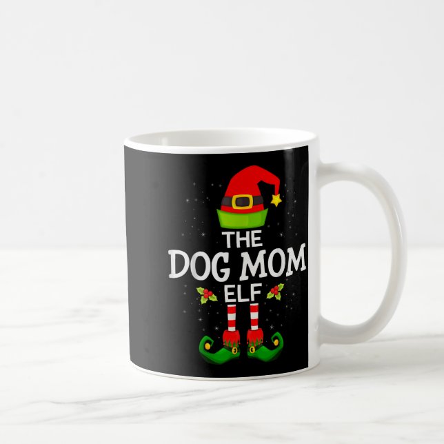 Caneca De Café The Dog Mom Elf Christmas Family Matching Pajama M (Direita)