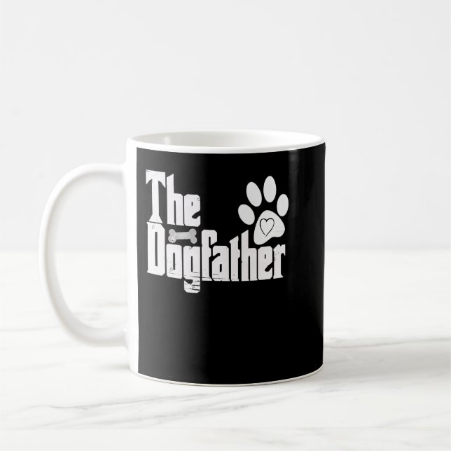 Caneca De Café The Dogfather Bone Dog Lover Dad Funny Father's Da (Esquerda)