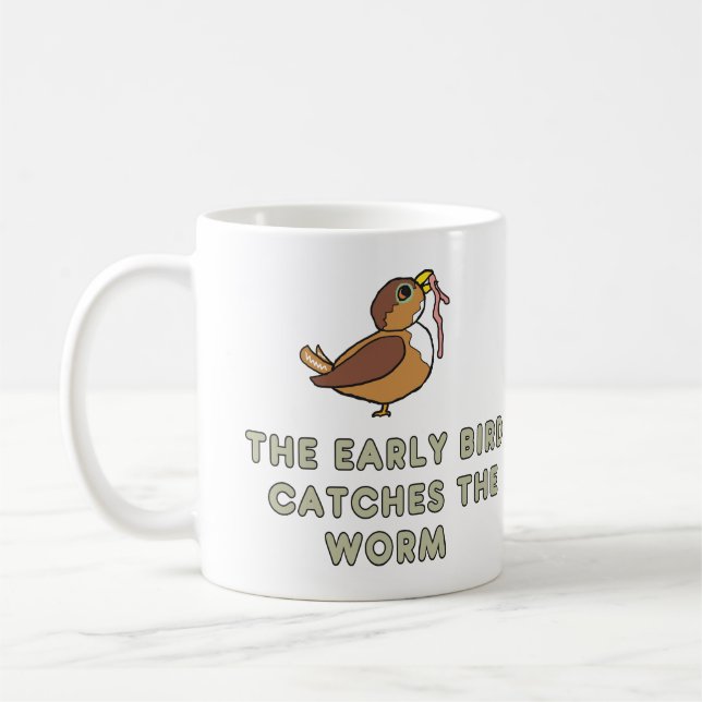 Caneca De Café The Early Bird Catches The Worm (Esquerda)