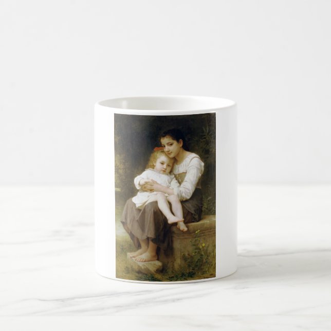 Caneca De Café The Elder Sister (por William Bouguereau) (Centro)