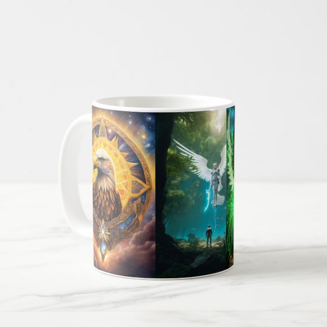 Caneca De Café The Emerald Guardian of the Enchanted Grove (Frente Esquerda)