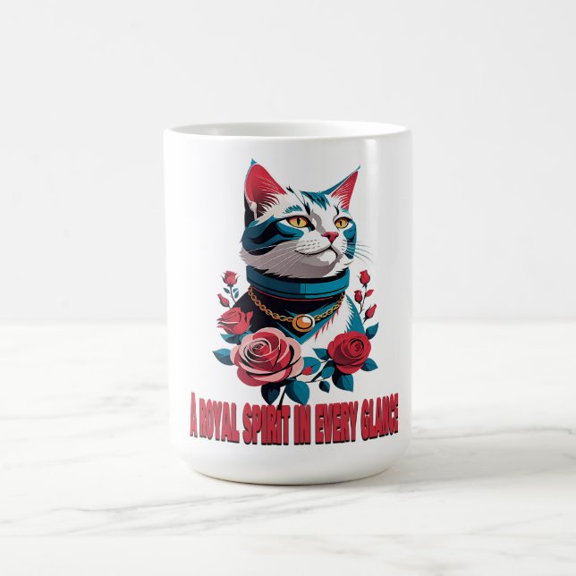 Caneca De Café The Eyes of a Noble Feline (Centro)