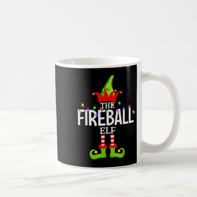 Caneca De Café The Fireball Elf Christmas Matching Pajamas  (Direita)