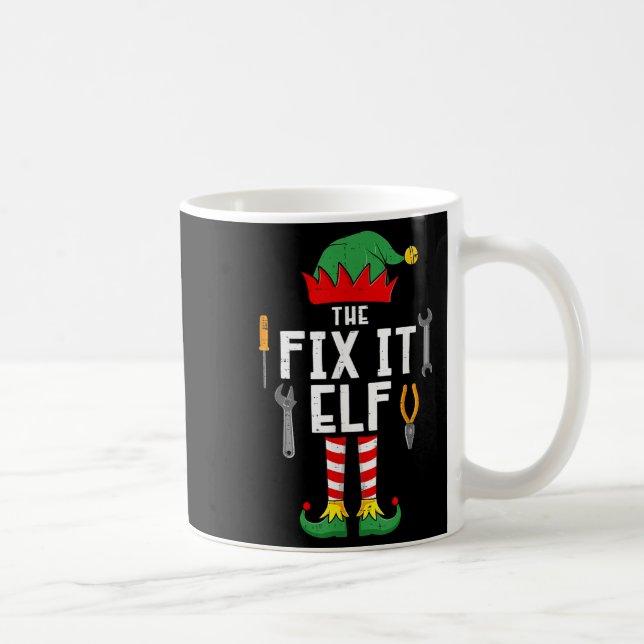 Caneca De Café The Fix It Elf Christmas Family Matching Xmas Grou (Direita)