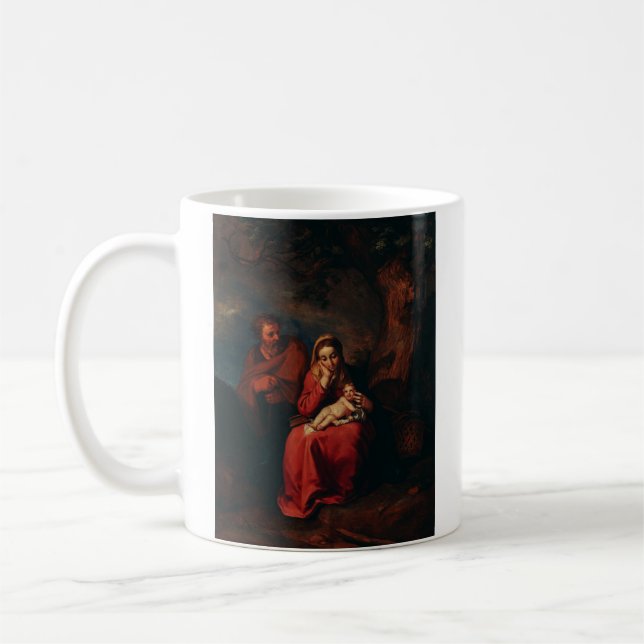 Caneca De Café The Flight into Egypt by Abraham Bloemaert  (Esquerda)