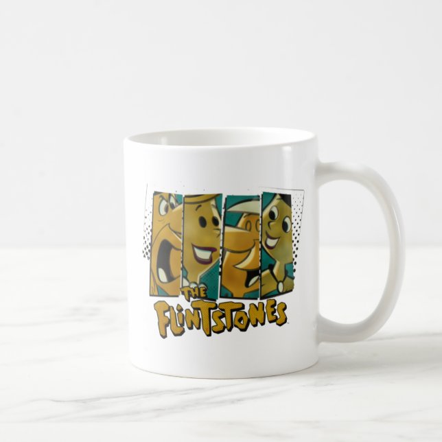 Caneca De Café The Flintstones | Retro Comic Character Panels (Direita)