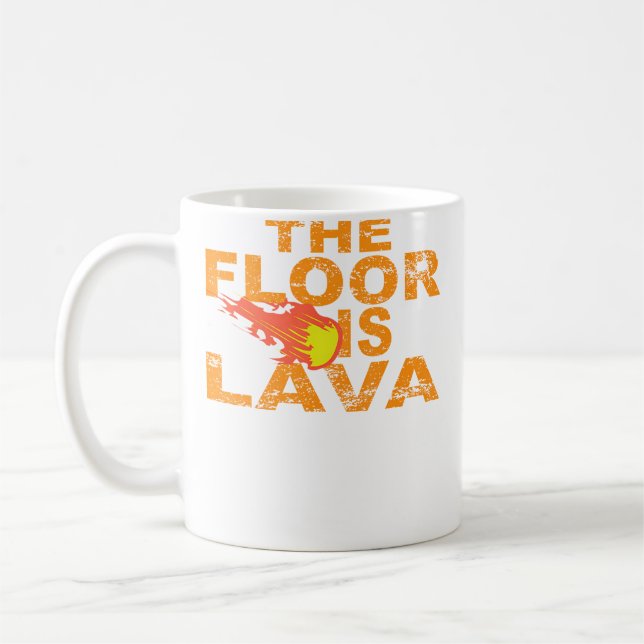 Caneca De Café The Floor Is Lava Running Parkour (Esquerda)