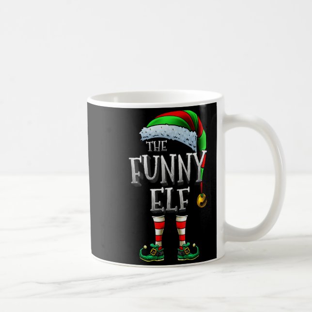 Caneca De Café The Funny Elf Shirt Matching Family Funny Christma (Direita)