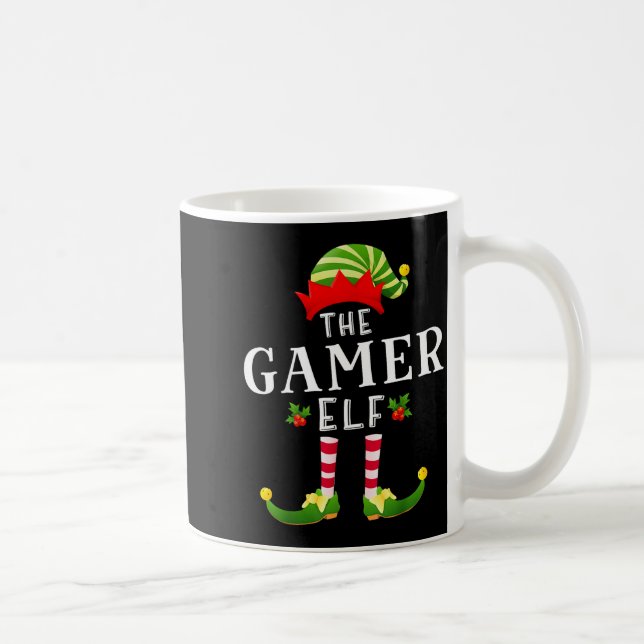 Caneca De Café The Gamer Elf Christmas Matching Pajama  (Direita)