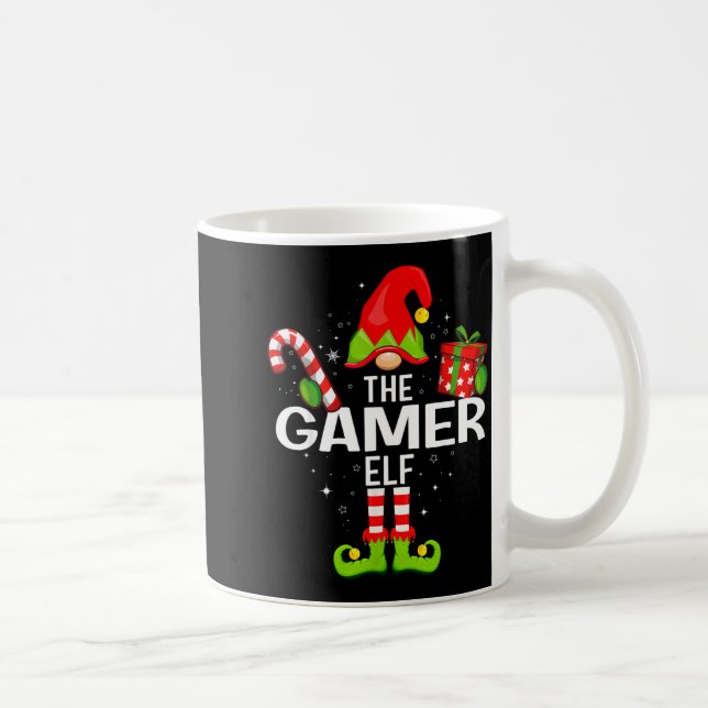 Caneca De Café The Gamer Elf Family Christmas Pajama Xmas  (Direita)