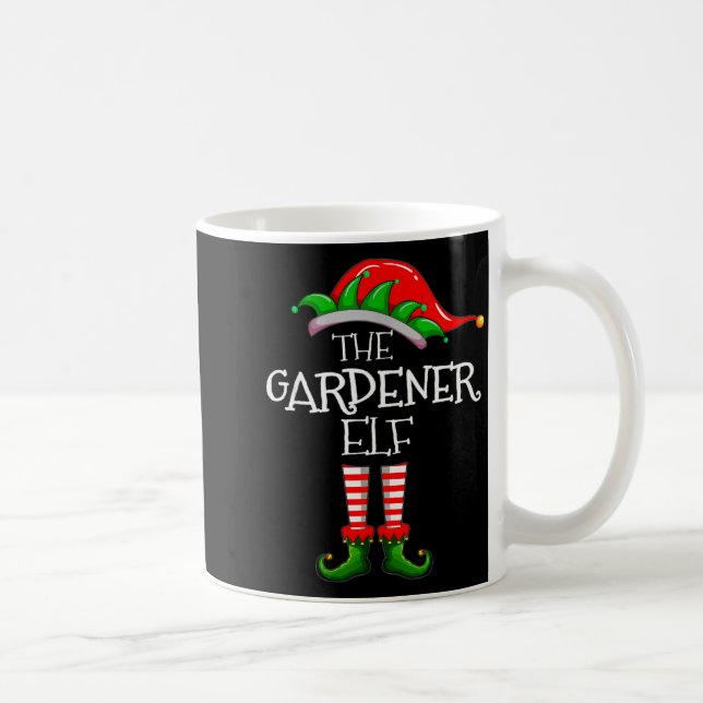 Caneca De Café The Gardener Elf Matching Family Group Christmas P (Direita)