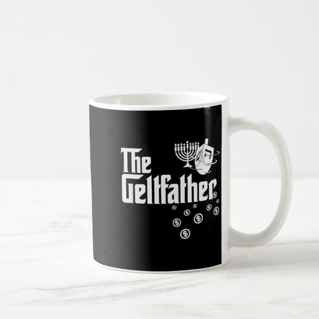 Caneca De Café The Geltfather Hanukkah Gelt Dreidel Jewish Dad Me (Direita)