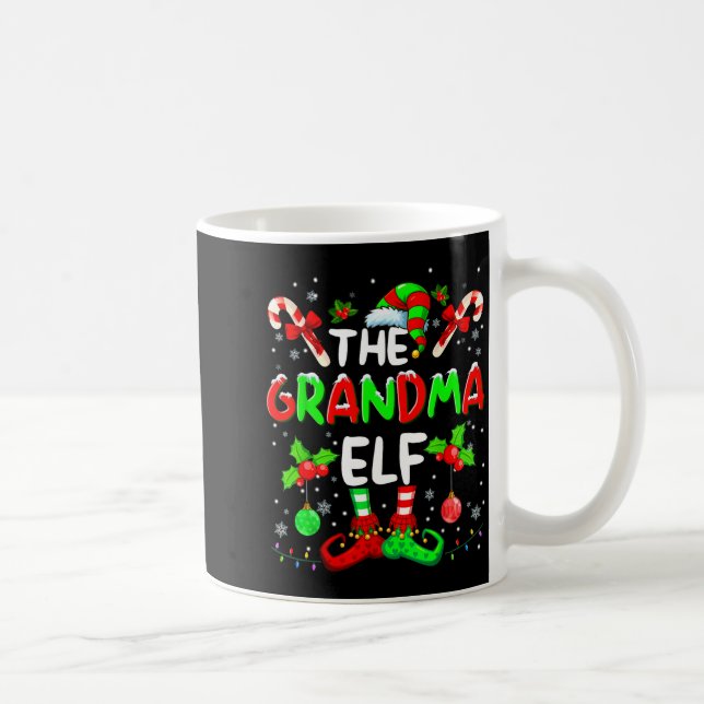 Caneca De Café The Grandma Elf Costume Pajamas Pjs Christmas Xmas (Direita)