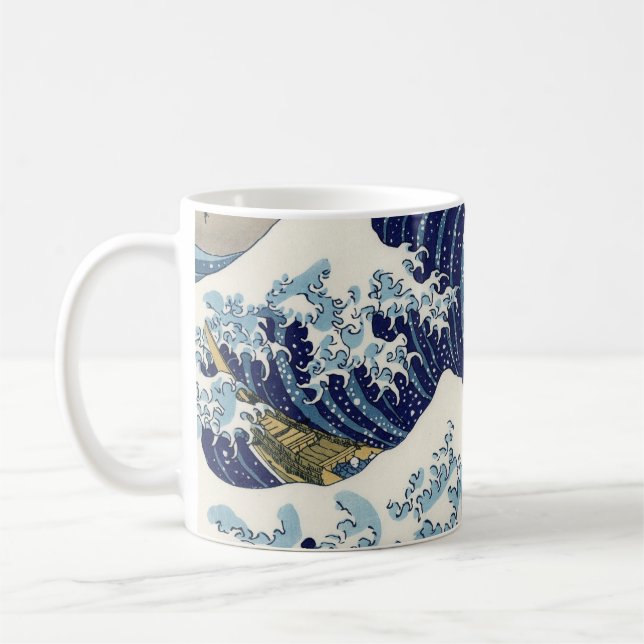 Caneca De Café The Great Wave of Kanagawa - Katsushika Hokusai (Esquerda)