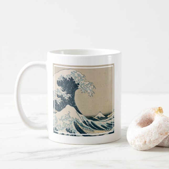 Caneca De Café The Great Wave off Kanagawa (Com Donut)