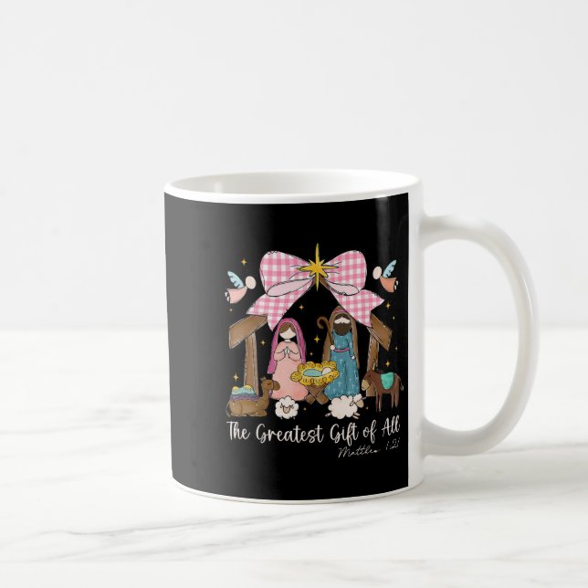 Caneca De Café The Greatest Gift For All Christmas Nativity Jesus (Direita)