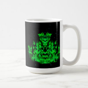 Caneca De Café The green Flame monstro em The Sky Leve estrela
