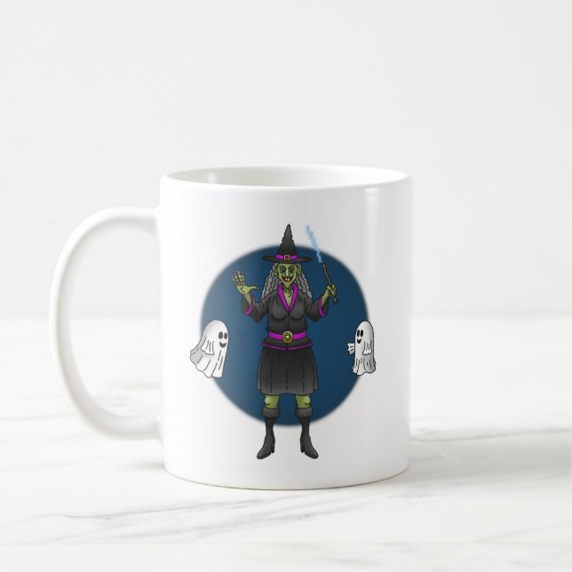 Caneca De Café The Green Witch and the Ghosts (Esquerda)