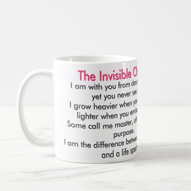 Caneca De Café The Invisible Chains – A Riddle on Work mug P11 oz (Esquerda)