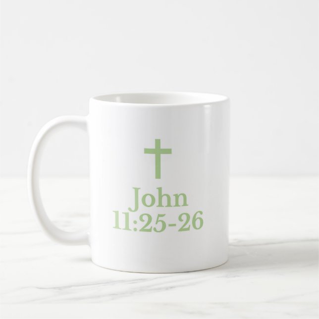 Caneca De Café The John 11:25-26 Mug (Esquerda)