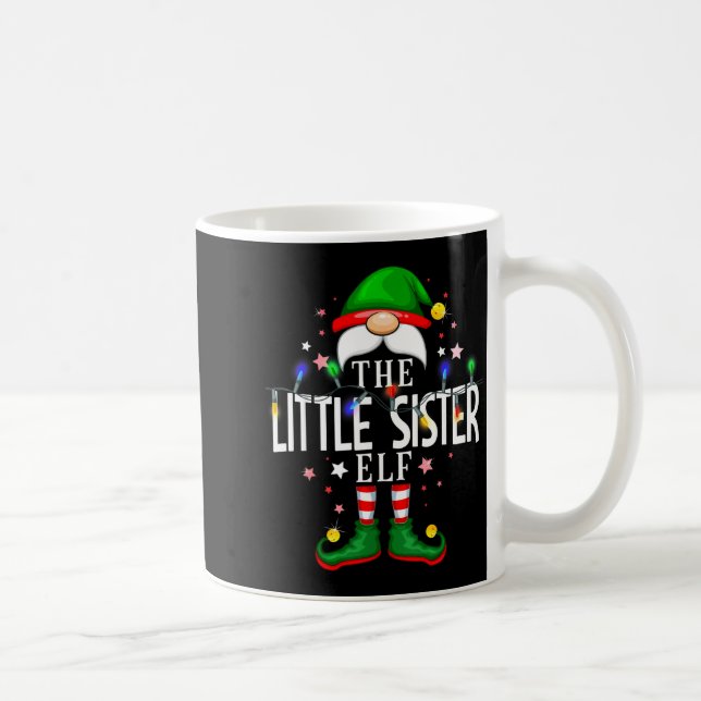 Caneca De Café The Little Sister Elf Christmas Family Pajama Part (Direita)