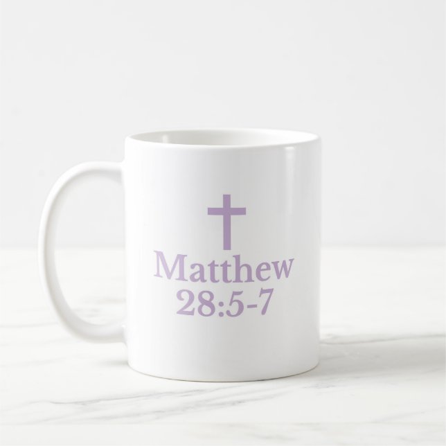 Caneca De Café The Matthew 28:5-7 Mug (Esquerda)