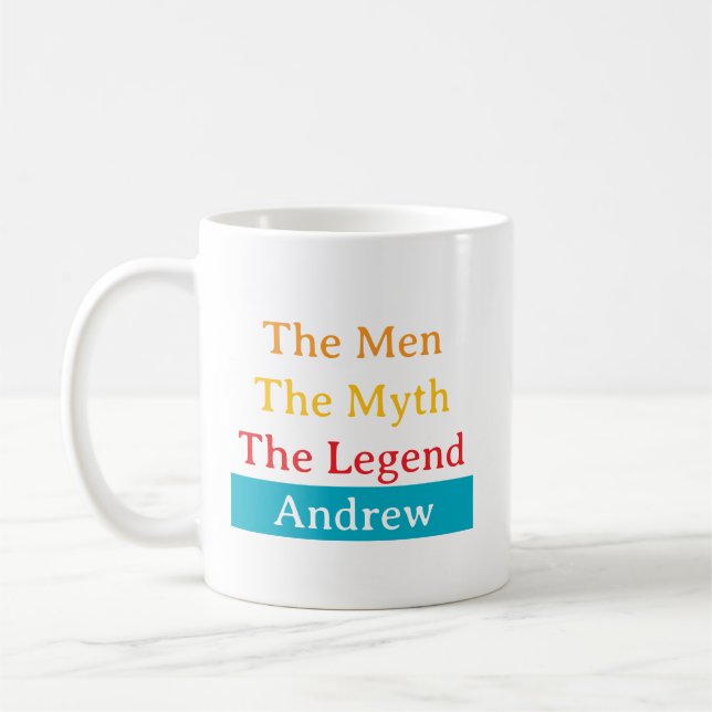 Caneca De Café The Men, The Myth, The Legend personalized  (Esquerda)