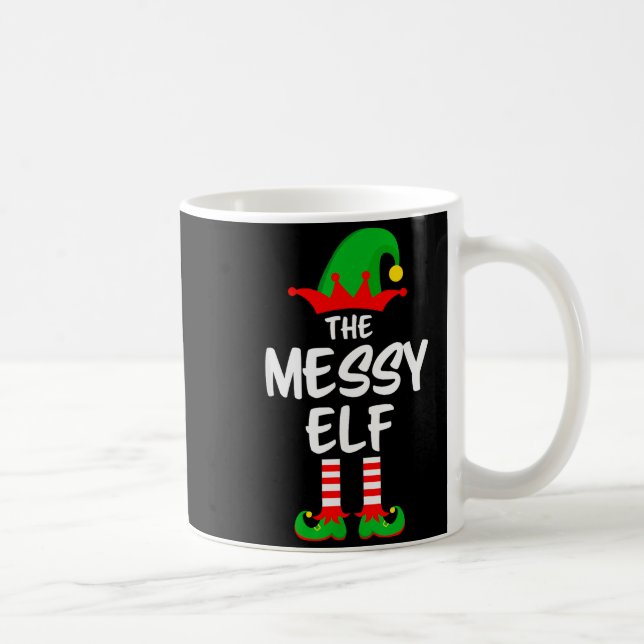 Caneca De Café The Messy Elf Matching Family Christmas  (Direita)