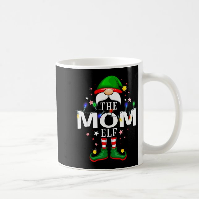 Caneca De Café The Mom Elf Christmas Family Pajama Party  (Direita)